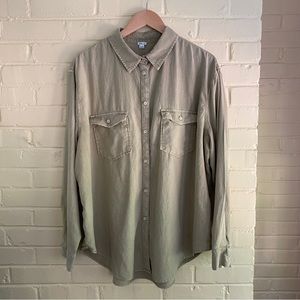 Aerie Beige Button Down Shirt